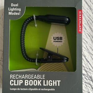 Rechargeable clip book light -